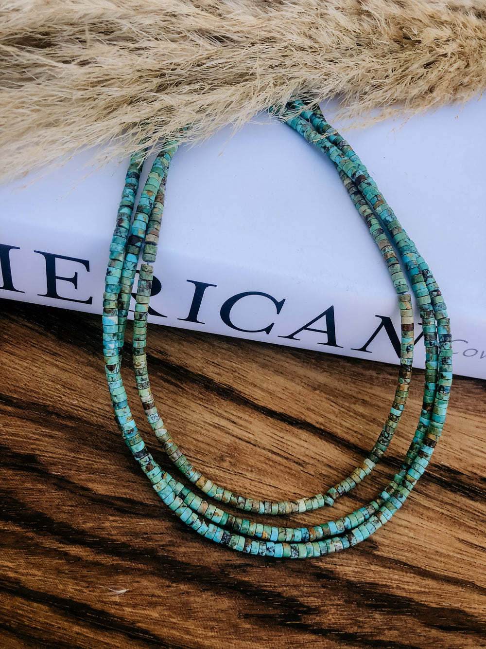 16in Rolled Turquoise Necklace