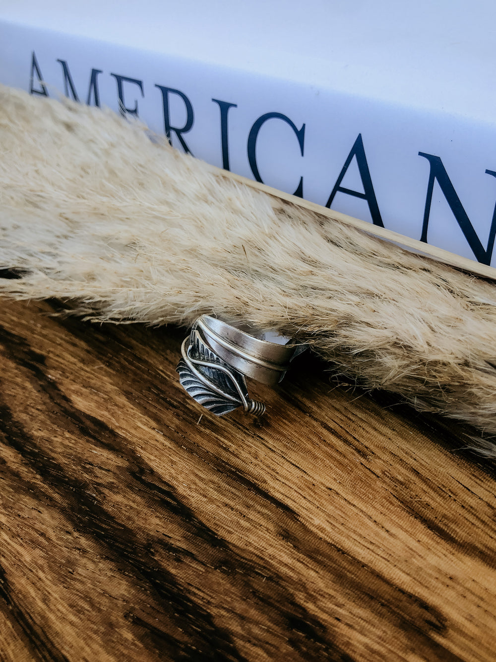 Sterling Silver Adjustable Feather Ring